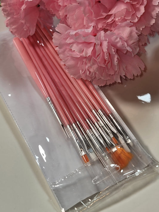 15 Set Acrylic Nail Art Brushes